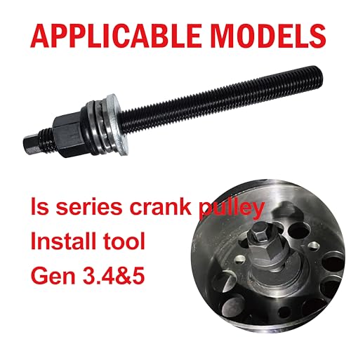 LS Harmonic Balancer Installation Tool, Crank Pulley Install Tool 551141, Compatible with GM 1997-UP V8 LS1 LS2 LS3 LS4 LSX LSA LS6 LQ4 LQ9 (Thread Size M12 × 1.75)