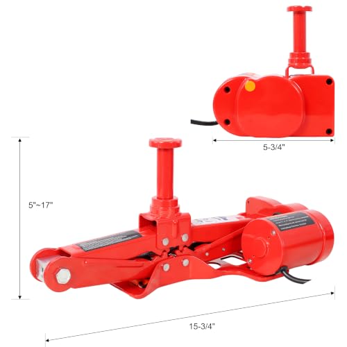 Electric Car Jack Kit 3 Ton 12V Electric Scissor Jack, Heavy Duty Portable Auto Lift Floor Jack, Portable Car Jack for Sedan, SUV, Truck Tire Change Replacement
