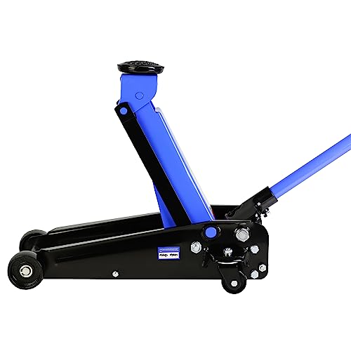 3 Ton Low Profile Floor Jack Hydraulic Jack Heavy Duty Steel Floor Jack with Single Piston Quick Lift Pump 3 Ton (6000 lb) Capacity Lift Range 5.1"-20.0" Blue - color: Blue 3.0T Single Pump 5.1"-20.0"
