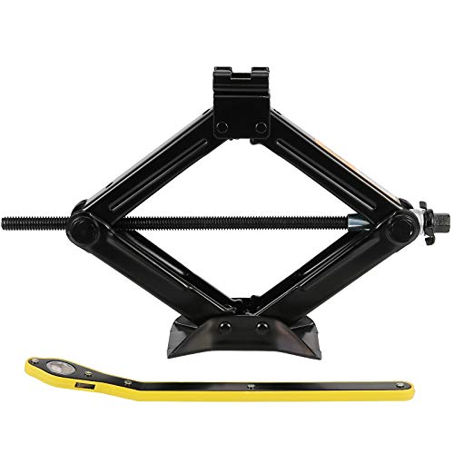 2 Pack Car Scissor Jack, 1.5 Tons 3307 Lbs Capacity Heavy Duty Car Jack with Ratchet Wrench, Portable Tire Jack for Cars, Truck, Sedan, SUV, MPV