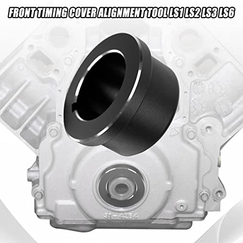LS Timing Cover Alignment Tool,Front Rear Cover Alignment Tool Seal Installer Seal Kit for LS Series Engines Ls1 Ls2 Ls3 Ls6 Ls Lq4 Lq9 4.8 5.3 5.7 6.0 6.2 (Black) - color: BLACK