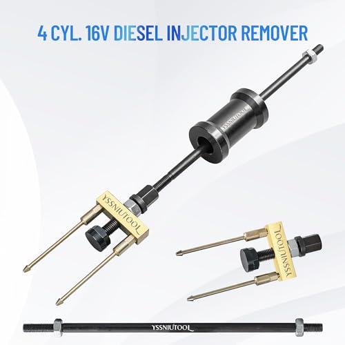 Fuel Injector Removal Puller Kit Injector Seal Install Tool Compatible with VW TDi 4 Cyl 8V 16V Diesel, Replacement for VW Audi1.2 1.4 1.6 1.8 2.0 2.7 3.0 3.2 3.6 V6 4.2 V8 FSI TSI TFSI Petrol