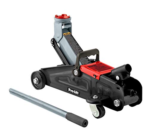 Pro-LifT F-2315PE Grey Hydraulic Trolley Jack Car Lift with Blow Molded Case-3000 LBS Capacity, 12 Inch, Black - color: Black