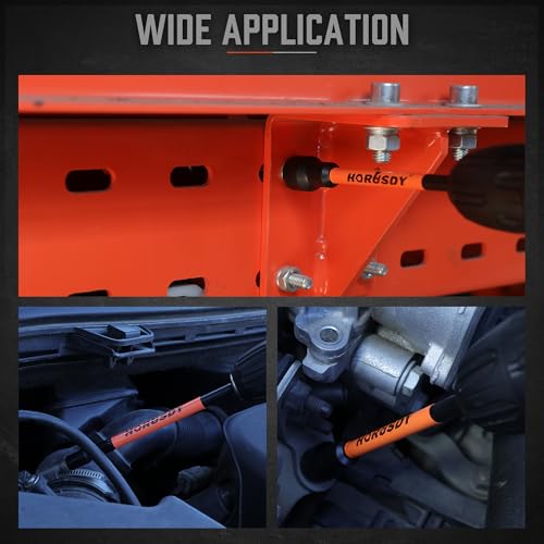HORUSDY 18Pcs Nut Driver Set SAE and Metric, Impact Magnetic Nut Driver for impact drill, 6 Inch Extra Long Nut Drivers, Cr-V Steel 1/4" Hex Shank Quick Change, with Storage Case - style: 18-Piece Nut Driver Set