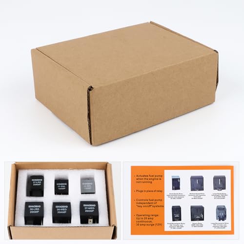 Fuel Pump Relay Bypass Master Kit - 6PCS Relay Bypass Switch Set for Fuel Pressure Testing and Circuit Diagnostics