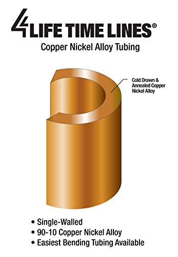 4LifetimeLines 3/16" x 25 ft Copper-Nickel Brake Line Replacement Kit – Inverted Flare Fittings Included, Hand-Bendable Tubing Coil, Corrosion Resistant, SAE & ISO Certified - size: Pack of 1