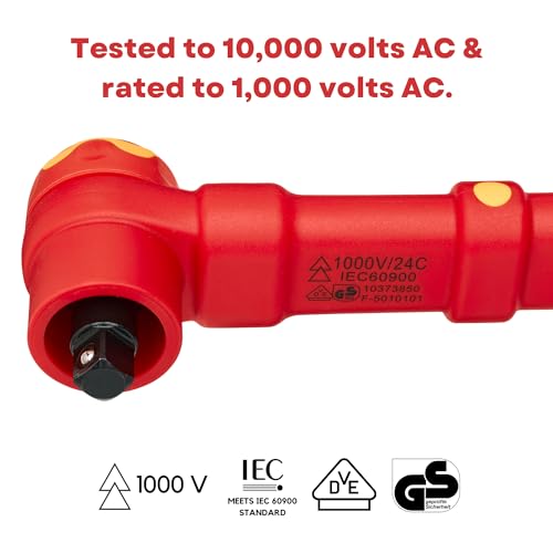 FESA Electrician Insulated Torque Wrench (3/8" Drive, 10-50 Nm Range) | w/Easy Torque Adjustment & Scale Display - Each Insulated Wrench Has ID for Traceability - style: 3/8" Drive, 10-50 Nm Range