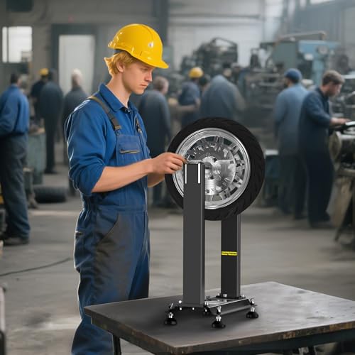 Motorcycle Wheel Balance Stand, Heavy-Duty Single-Axle Wheel Balancing Tool for Static & Dynamic Tire Alignment, Balancer for Sport and Dirt Bike Wheels (Single-Axle Standard) - style: Single-Axle Standard