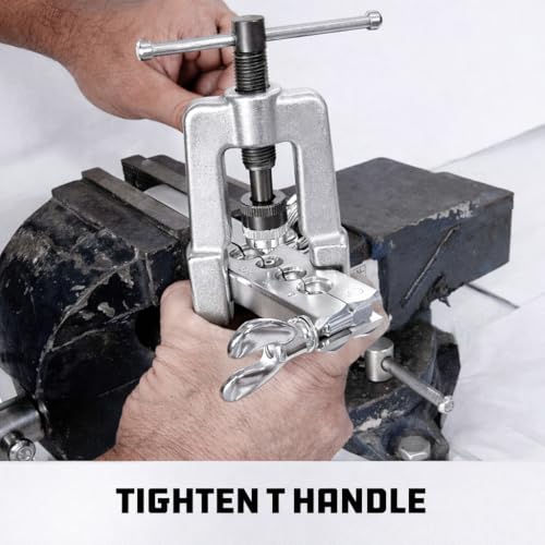 Powerbuilt ISO Bubble Flaring Tool Set for Hydraulic Brake Lines, 6 Piece Car Service Kit, Yoke, T-Handle, Adapters, Storage Case - 648990 - style: 6 Piece