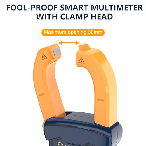 DT211 Mini Smart Clamp Meter | Digital Multimeter AC/DC Voltage & Current Tester | True RMS | NCV Non-Contact Voltage | Resistance, Capacitance, Frequency | Portable for Home/Automotive/Electricians