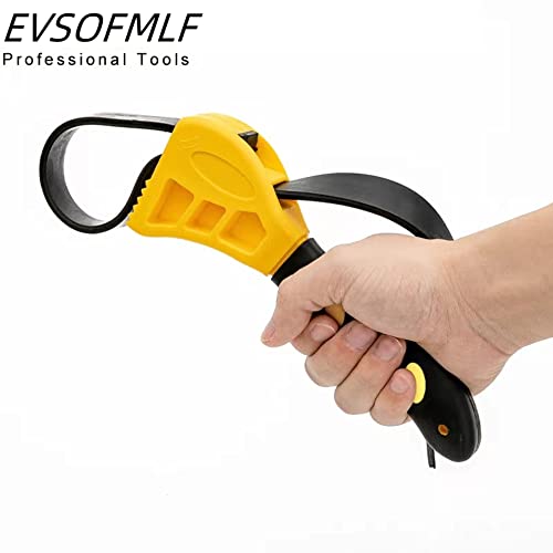 Oil Filter Wrench Set, Strap Wrench Set Universal Rubber Strap Wrench Pipe Wrench, Rubber Strap Wrenches Used by Mechanics, Plumbers, Jar Opener