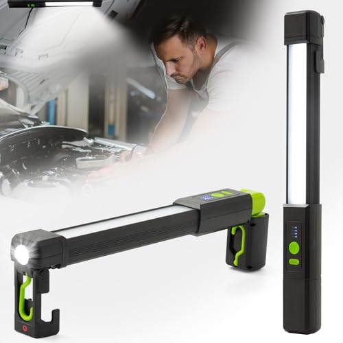 Magnetic Work Light,2500LM LED Underhood Work Light Bar with Hooks,4400mAh Rechargable Work Flashlight for Car Repair, Underhood, Workshop, Emergency