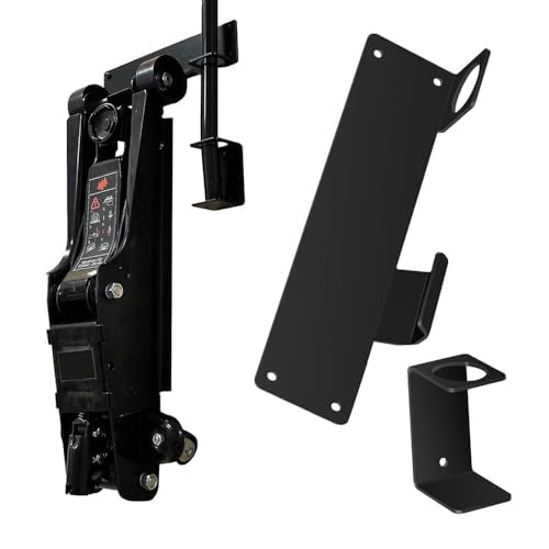 2 PCS 10in Metal Wall Mount Floor Jack Stand Rack, Heavy-Duty Organizer for Hydraulic/Scissor/Bottle Jacks, Fits Farm Truck/Car/Trailer/Racing Accessories