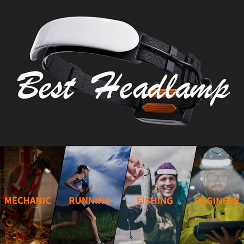 svsviio Rechargeable Headlamp PRO,5000mAh 1500 Lumen Super Bright 230°Beam LED Head Lamp,Headlights for Forehead,3 Modes,IPX6 Headlamps for Adults Camping/Hiking/Hard Hat/Mechanic - size: 5000mAh