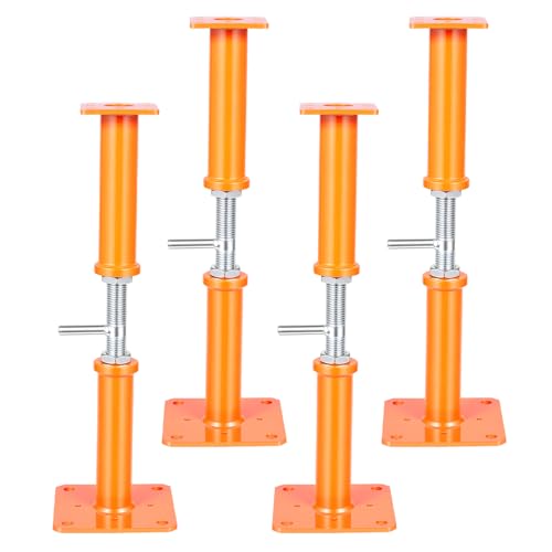4PCS House Jacks for Leveling Crawlspace 12''-22''Adjustable Support Jack | Floor Jacks,for Stabilizing Stairs, Decks, Crawlspaces, Uneven Floors,10000 lbs Load Capacity Orange - size: 12''-22''