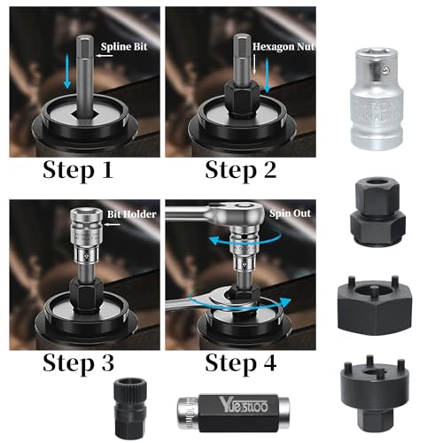 30PCS Alternator Pulley Remove Install & Alternator Decoupler Pulley Tool | Compatible with VW Audi Ford BMW Benz Volvo GM Toyota Buick Chevrolet, Clutch Freewheel Removal Socket Bit Set