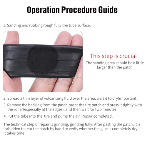 35 PCS Bike Tire Repair Kit, Bicycle Inner Tube Patch Kit with 28 PCS Vulcanizing Patches,Rubber Solution, Metal Rasp, Bike Tire Levers, Bike Patch Kit with Portable Box for MTB BMX Road Bike