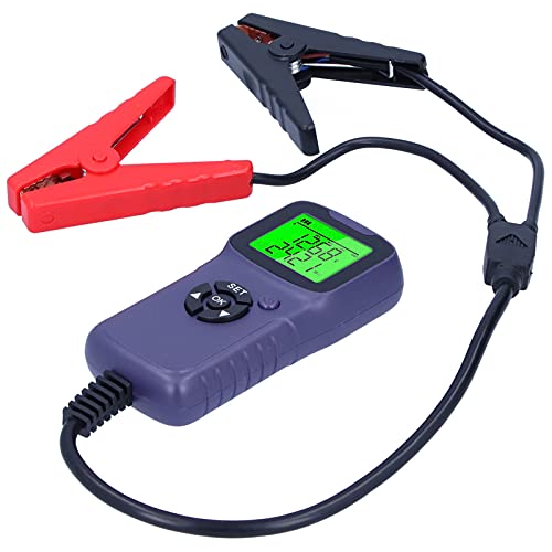 A300 Digital Car Battery Tester LCD Battery Test Analyzer Auto Test Diagnostic Tools for 12V Flood AGM Gel Deep Cycle Batteries ABS Material 13x6.2x2.8cm (Purple) - color: Purple