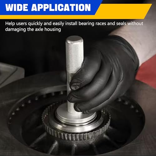 DASBET 10pcs Bearing Race and Seal Driver Set | Aluminum Bushing Press Kit with Seal Driver and 9 Adapters for Bearing Installation