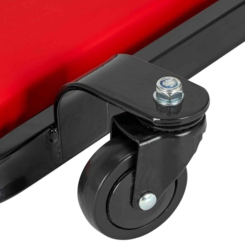 AFF Ultra Low Profile Mechanic Creeper - Heavy Duty 40" Creeper with 1.5" Ground Clearance - 1.57" Thick Vinyl Upholstery & 6 Oil-Resistant Swivel Casters - for Garage & Shop Use