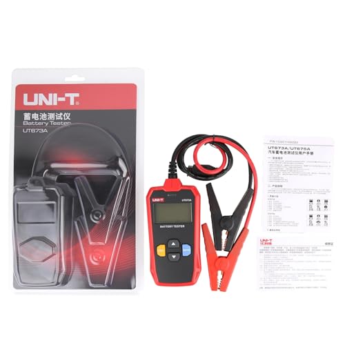 UNI-T UT673A Battery Tester 12V Car Battery Tester,40-2000 CCA Automotive Battery Load Tester,Capacities from 30Ah to 250Ah for Truck Boat Marine SUV ATV Auto Cranking and Charging System Tester - size: UT673A