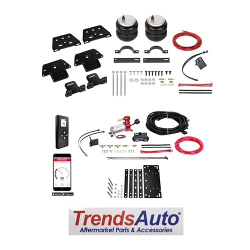 TrendsAuto Firestone Airide Rear Ride-Rite Air Spring Kit and Single Path Standard Compressor Kit fits 2022-2026 Tundra w/o Factory Air Suspension | Includes TrendsAuto Decal - size: 2022-2026, style: Single Path