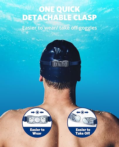 Aegend Swim Goggles, Swimming Goggles No Leaking Full Protect Adult Youth - color: Sliver Blue