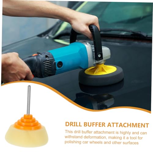 PRETYZOOM 2pcs Car Polisher Sponge Pads Cone-Shaped Buffing Wheel for Polishing and Waxing Automotive Detailing Tool for Cars Motorcycles and Boats