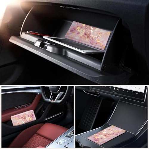 Car Registration and Insurance Holder,Colour Patterns Men Women Car License Document Registration and Insurance Card Holder - color: Gold Dust Marble