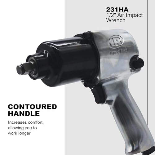Ingersoll Rand 231HA 1/2" Air Impact Wrench, Super Duty, 600 ft-lb Torque, Friction Ring Retainer, Pistol - size: 1/2" Impact - Bottom Exhaust