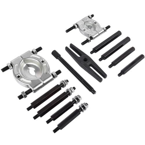 Handor 12pcs Bearing Puller Set, Wheel Hub Axle Puller Set, 5 Ton Capacity Bearing Separator Kit with 2" and 3" Jaws, Gear Puller, Storage Case Included