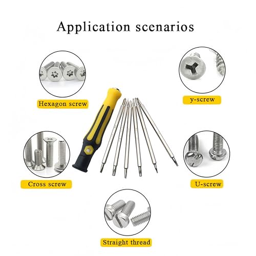 6-in-1 Multi-bit Screwdriver Set Tool All in One, Portable Multi-Purpose Screwdriver, Philips/Torx