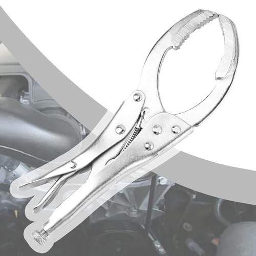 Upgraded Oil Filter Pliers,Adjustable Vice Grips with Jaw Capacity 1.59"-2.77",Anti-slip Locking Wrench/Oil Filter Wrench for Removing and Installing Firm Oilfilter