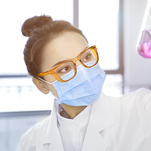 Safety Glasses Anti-Fog Goggles Protective Eyewear Anti Blue Light Protection Glasses For Women And Men - color: Orange
