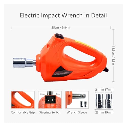 Floor Jack Electric Car Jack Kit 5Ton Hydraulic Car Jack with Inflatable Pump Electric Wrench Lifting Machine Air Pump Car Jacks,Orange Set - color: Orange Set