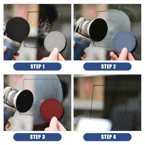 Glass Polishing Kit, 39Pcs/Set Glass Scratch Remover, Deep Scratch Window Repair Tool, Window Windscreen Repair Kit with Cerium Oxide Polishing Powder Polish Pad and Wheel(Size:39pcs)