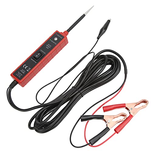 Power Circuit Probe Tester, 6-24V DC Circuit Tester, Test Light Automotive Short Circuit Located, Polarity Identify with LED Light Overload Protection
