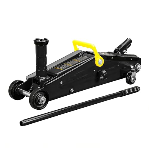 Torin A94117B BlackJack Hydraulic Trolley Service/Floor Jack with Extra Saddle (Fits: SUVs and Extended Height Trucks): 3 Ton (6,000 lb) Capacity, Black - size: 3 Ton (6,000 LBs)