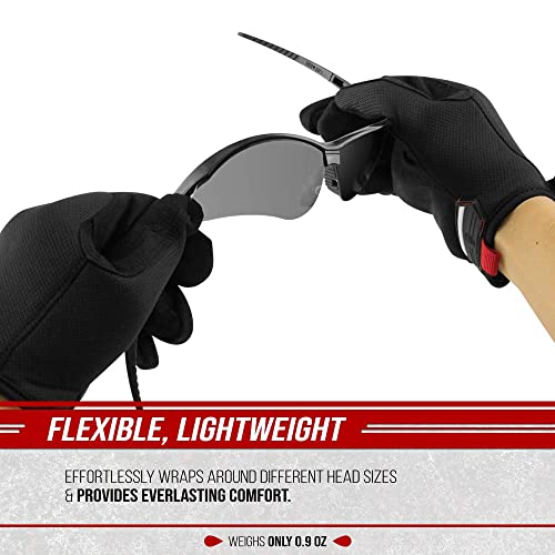 Glove Station Optic Max Anti-Fog Safety Glasses for Men & Women | Clear, Amber & Gray Lenses, Anti-Fog, Scratch-Resistant - ANSI Z87.1 Compliant - color: Gray, size: 1 Pair