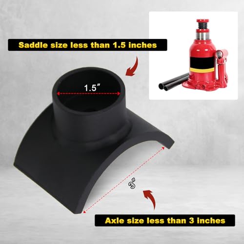 RYANSTAR RACING 3" Lifting Axle Saddle Axle Adapter Compatible with Hydraulic Jack Bottle Jack Floor Jack Made of Stell Black - size: 3" Adapter