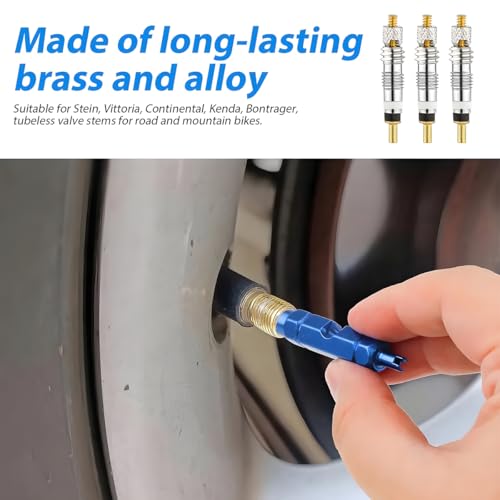 Zpana 23PCS Car Valve Core Removal Kit, Vehicle Tire Stem Core Removal Installation Tools with Tubeless Valve, Automotive Wheel Repair Accessories, Universal for SUV RV Bike