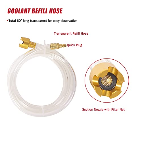 Engine Cooling System Vacuum Purge & Refill Kit Set Universal Pro Tools
