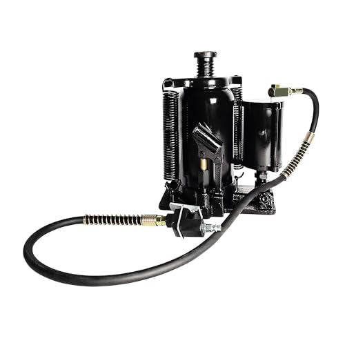 Air Hydraulic Bottle Jack, 20 Ton/40000 LBS All Welded Bottle Jack, 10.23-20.07 inch Lifting Range, Manual Handle and Air Pump, for Car, Pickup, Truck, RV, Auto Repair, Industrial Engineering