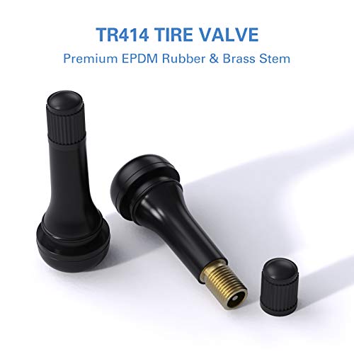 CKAuto TR414 Rubber Snap-in Tire Valve Stem (5pcs/Bag) - size: TR414