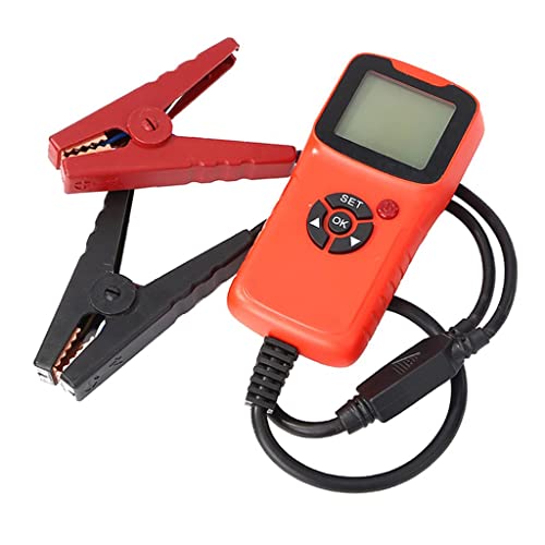 Accurate Digital 12V Car Battery Analyzer - Test Battery Life, CCA, Voltage - Wide Compatibility - LED Screen & Beep Reminder - Automotive Battery Diagnostic Tool
