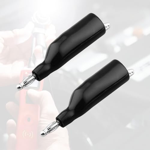 Compatible with Power Probe PPTK0023 4mm Banana Jack to Alligator Clip | Replacement Automotive Circuit Tester Multimeter Probe Connector Insulated Clamp 2Pcs