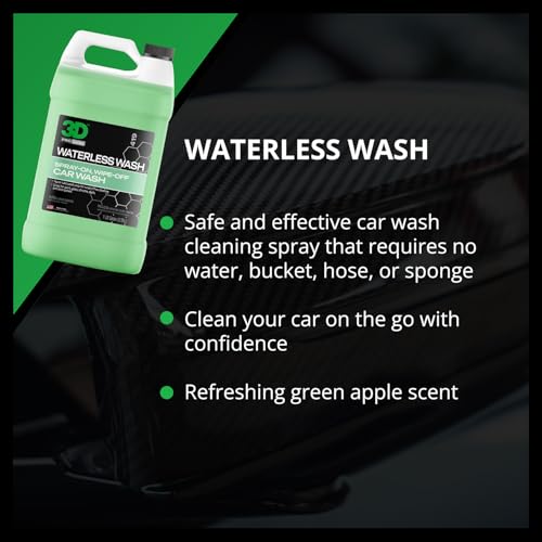 3D Waterless Car Wash - Easy Spray Waterless Detailing Spray - No Soap or Water Needed - Great on Cars, RVs, Motorcycles & Boats 1 Gallon - size: 128 Ounce (Pack of 1)