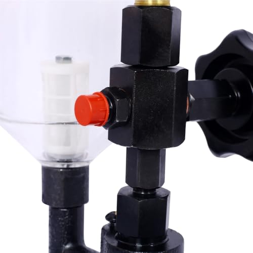 Diesel Injector Tester, Professional Fuel Injector Nozzle Tester for Tractors, Fuel Pressure Tester with Dual Scale Gauge, Precise Diesel Compression Tester, Complete Accessory Kit (600Bar/8000PSI) - size: 600Bar/8000PSI