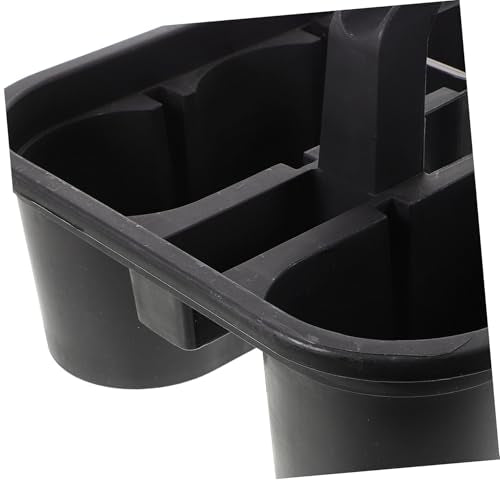 Happyyami Sturdy Plastic Storage Tray Organizer with Handle for Car Cleaning Tools Divided Tote Bin for Art Craft Supplies Makeup Bathroom Durable Stylish Cleaning Supplies Basket