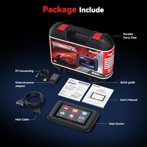 iCarsoft CR MAX 2026 Ver Bidirectional Scan Tool All System Diagnosis 50 Services Full Active Test OBD2 Scanner Diagnostic Tool Car Code Reader ECU Coding AUTOVIN CAN FD Lifetime Free Update - size: CR MAX 2026 Version